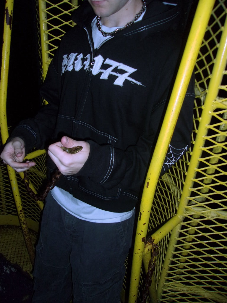 Dark Web Zip Up (Black)