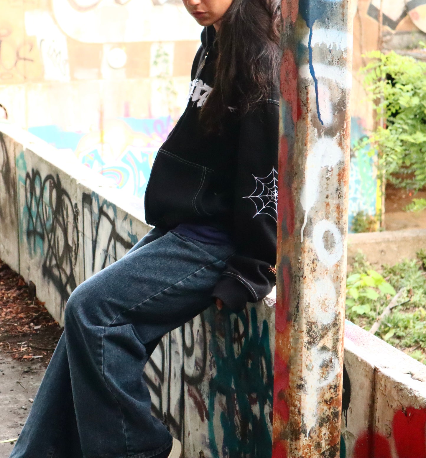 Dark Web Zip Up (Black)
