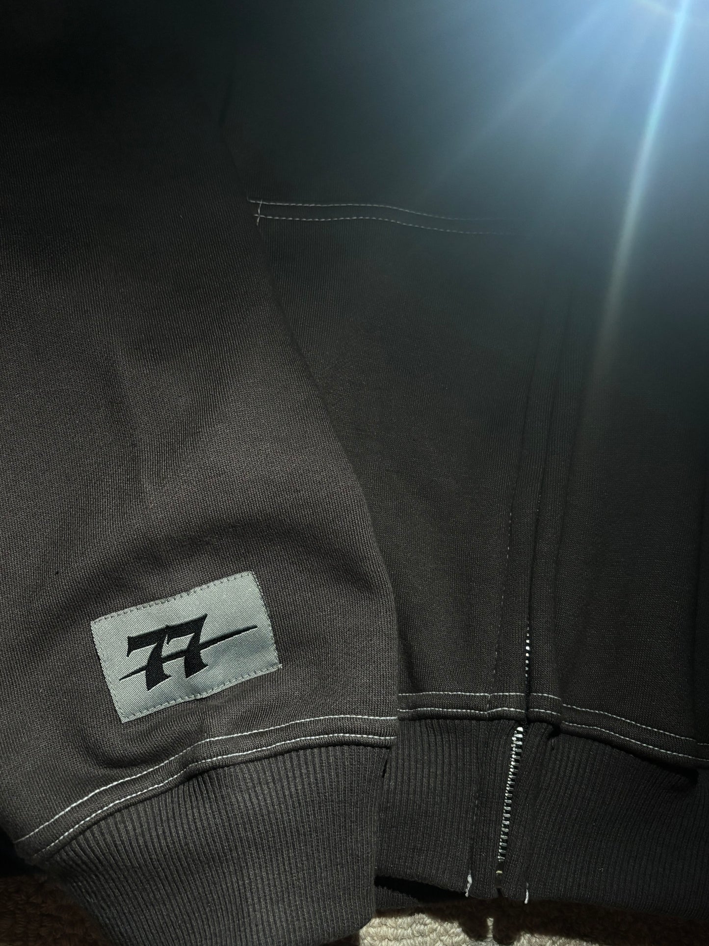 Dark Web Zip Up (Charcoal)