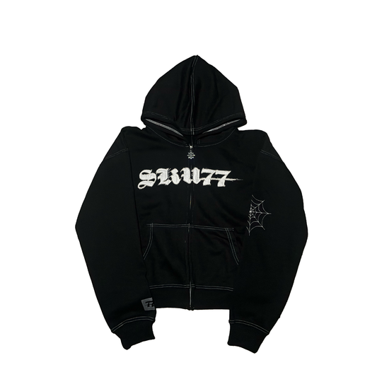 Dark Web Zip Up (Black)